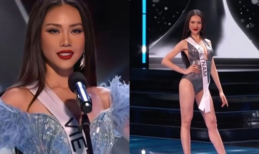 Bùi Quỳnh Hoa trình diễn trong đêm bán kết Miss Universe. Ảnh: BTC.