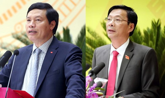 Xóa tư cách chức vụ Chủ tịch UBND tỉnh Quảng Ninh đối với ông Nguyễn Đức Long và ông Nguyễn Văn Đọc (bên phải). Ảnh: TTXVN
