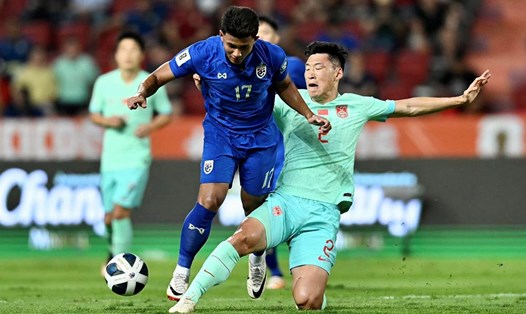 Thái Lan thua ngược tuyển Trung Quốc ở vòng loại thứ 2 World Cup 2026 khu vực châu Á. Ảnh: FAT