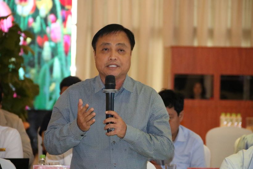 Ông Nguyễn Văn Công - Cục trưởng Cục Thuế tỉnh Bình Dương giải đáp thắc mắc của doanh nghiệp.