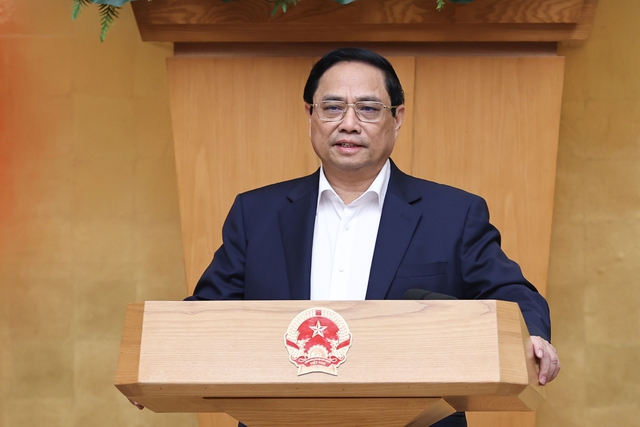 Thủ tướng Phạm Minh Chính phát biểu khai mạc phiên họp. Ảnh: VGP 