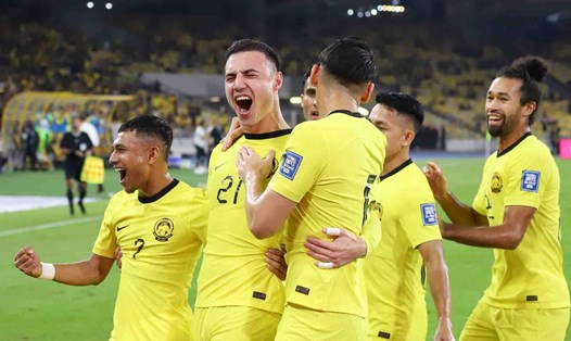 Tuyển Malaysia có trận thắng ngoạn mục 4-3 trước tuyển Kyrgyzstan. Ảnh: FAM