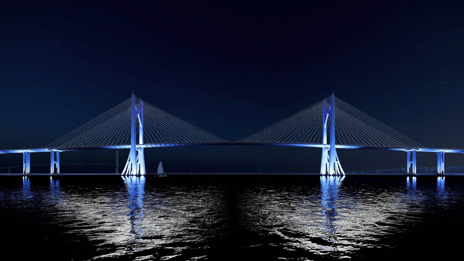  Cầu Cần Giờ sẽ có có hệ thống chiếu sáng nghệ thuật về đêm.