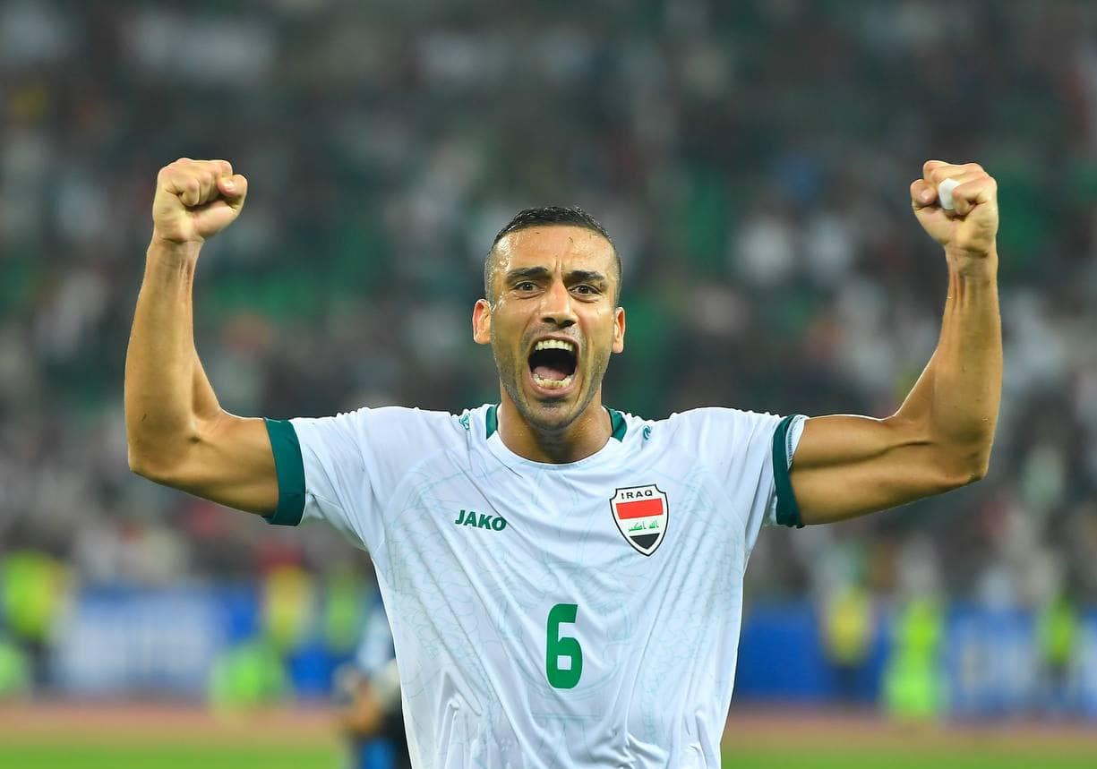 Ali Adnan, cầu thủ từng ghi bàn ấn định chiến thắng 3-2 cho tuyển Iraq trước tuyển Việt Nam tại Asian Cup 2019 cũng sang Hà Nội lần này. Ảnh: IFA