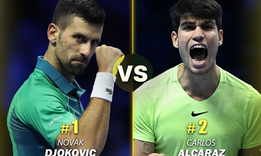 Novak Djokovic đã 6 lần vô địch, trong khi ATP Finals 2023 là lần đầu tiên Carlos Alcaraz ra mắt, lần đầu tiên vào bán kết. Ảnh: Tennis Talk