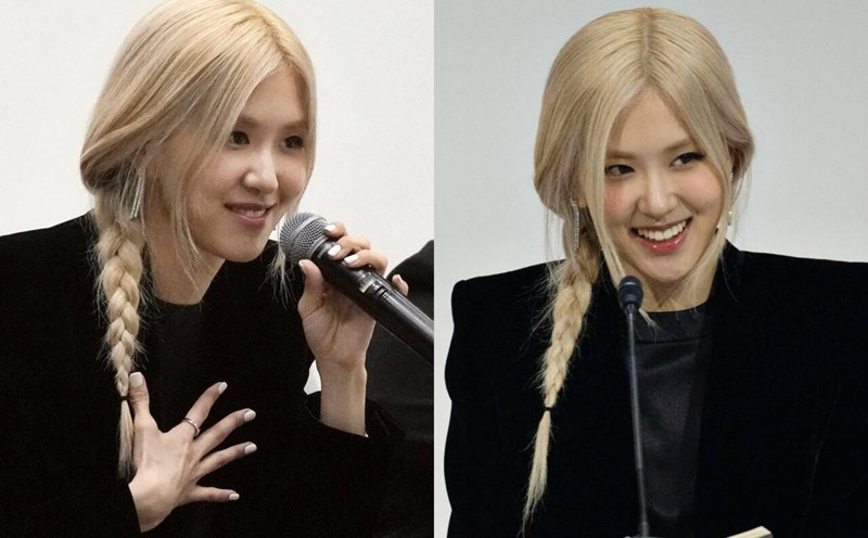 Rose Mbe Rosé Blackpink phát biểu tại diễn đàn APEC. Ảnh: Naver
