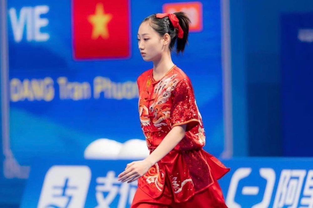 Đặng Trần Phương Nhi giành 1 huy chương vàng, 1 huy chương bạc tại giải wushu vô địch thế giới 2023. Ảnh: Instagram nhân vật