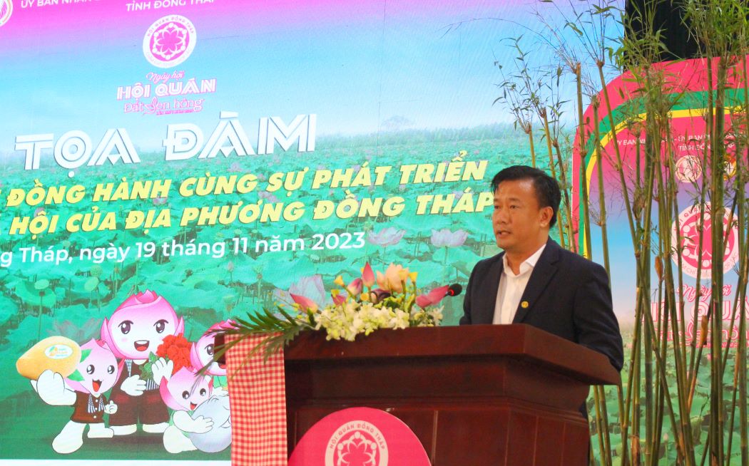 Ông Nguyễn Phước Thiện - Phó Chủ tịch UBND tỉnh Đồng Tháp kỳ vọng hợp tác nâng cao lợi nhuận cho người trồng lúa sẽ sớm mang lại kết quả. Ảnh: Lục Tùng