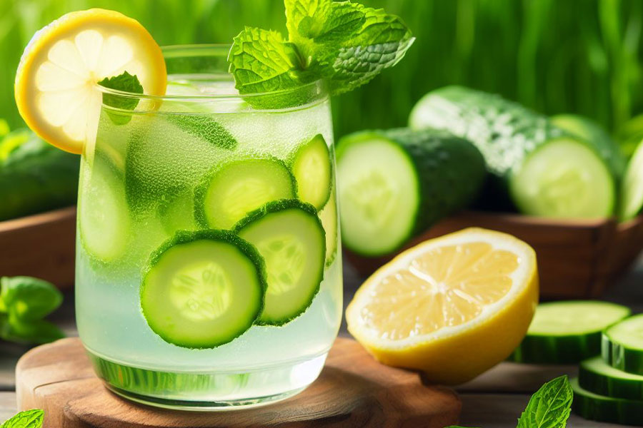 Dưa chuột là loại thực phẩm quen thuộc trong bữa ăn hàng ngày chứa citrate có tác động ức chế sỏi thận. Ảnh Ai - Thiện Nhân