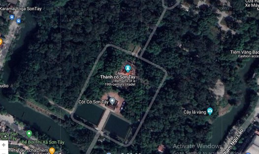 Vị trí Thành cổ Sơn Tây trên Google Maps. Ảnh: Chụp màn hình