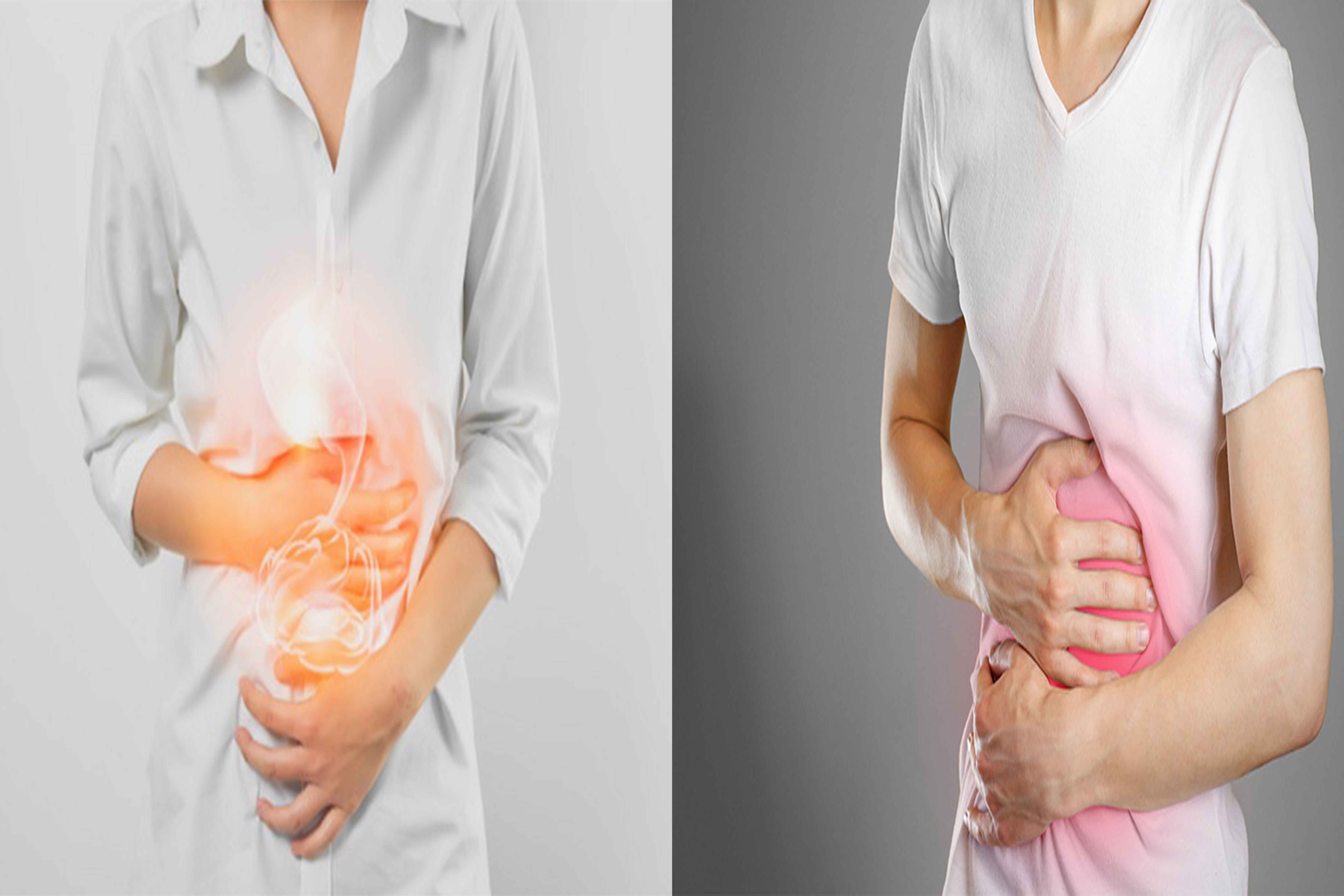 Người bị đau dạ dày cần cẩn trọng trong chế độ ăn uống. Đồ họa: Hạ Mây