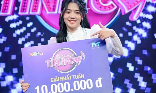 Khánh Chi giành giải thưởng 10 triệu tại "Người hát tình ca". Ảnh: BTC.