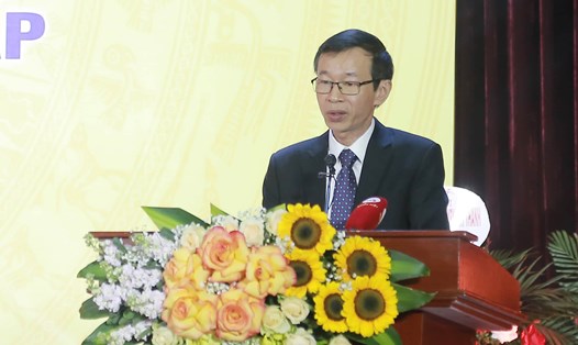 GS Nguyễn Văn Minh phát biểu tại buổi lễ. Ảnh: Vân Nga

