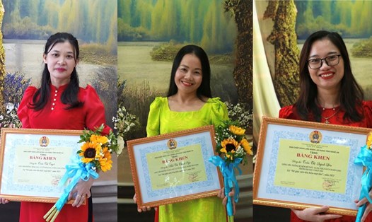 Những gương mặt xuất sắc tại Hội nghị biểu dương nữ giáo viên tiêu biểu vượt khó năm 2023. Ảnh: Quỳnh Trang