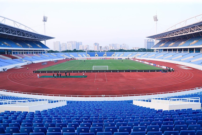 Theo ghi nhận của Lao Động, mặt cỏ sân Mỹ Đình đã xanh mướt hơn, đủ điều kiện tổ chức trận đấu. 
