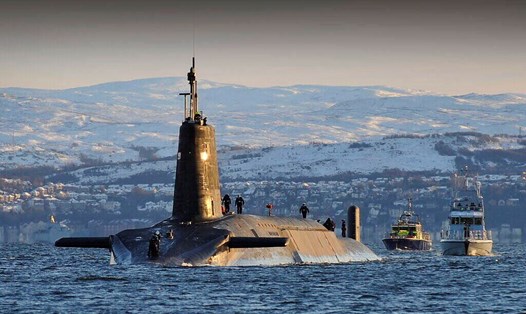 Một tàu ngầm hạt nhân lớp Vanguard của Anh. Ảnh: Wiki