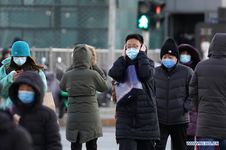 Không khí lạnh khiến nhiệt độ ở một số khu vực của Trung Quốc giảm mạnh. Ảnh: Xinhua
