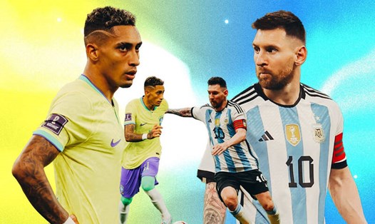 Tuyển Brazil đối đầu Argentina tại vòng loại World Cup 2026 khu vực Nam Mỹ.   Ảnh: Opta 
