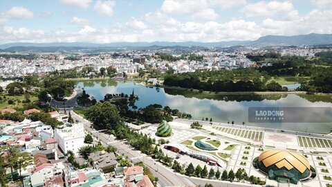 TP Đà Lạt, tỉnh Lâm Đồng nhìn từ trên cao. Ảnh: Linh Linh
