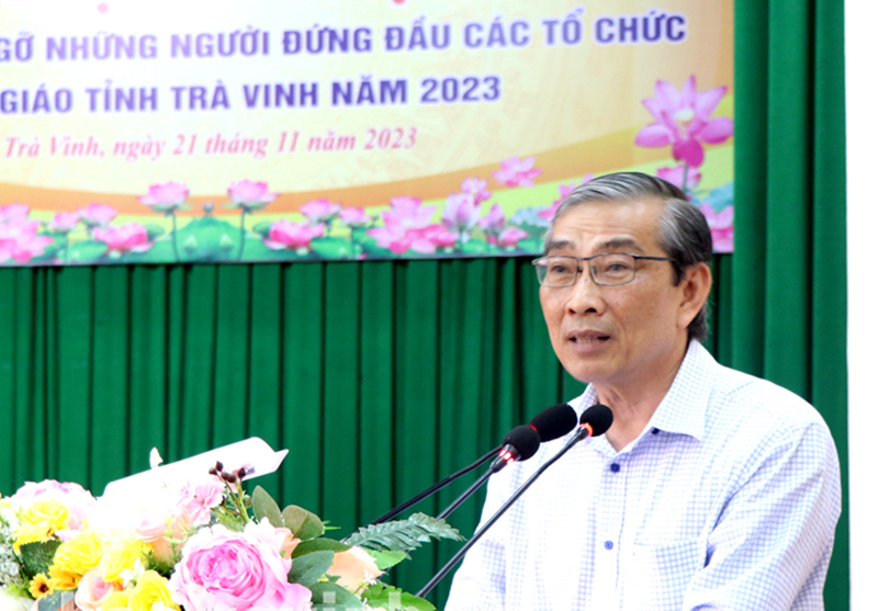 Ông Nguyễn Văn Triết phát biểu tại hội nghị. Ảnh: Phạm Đông  