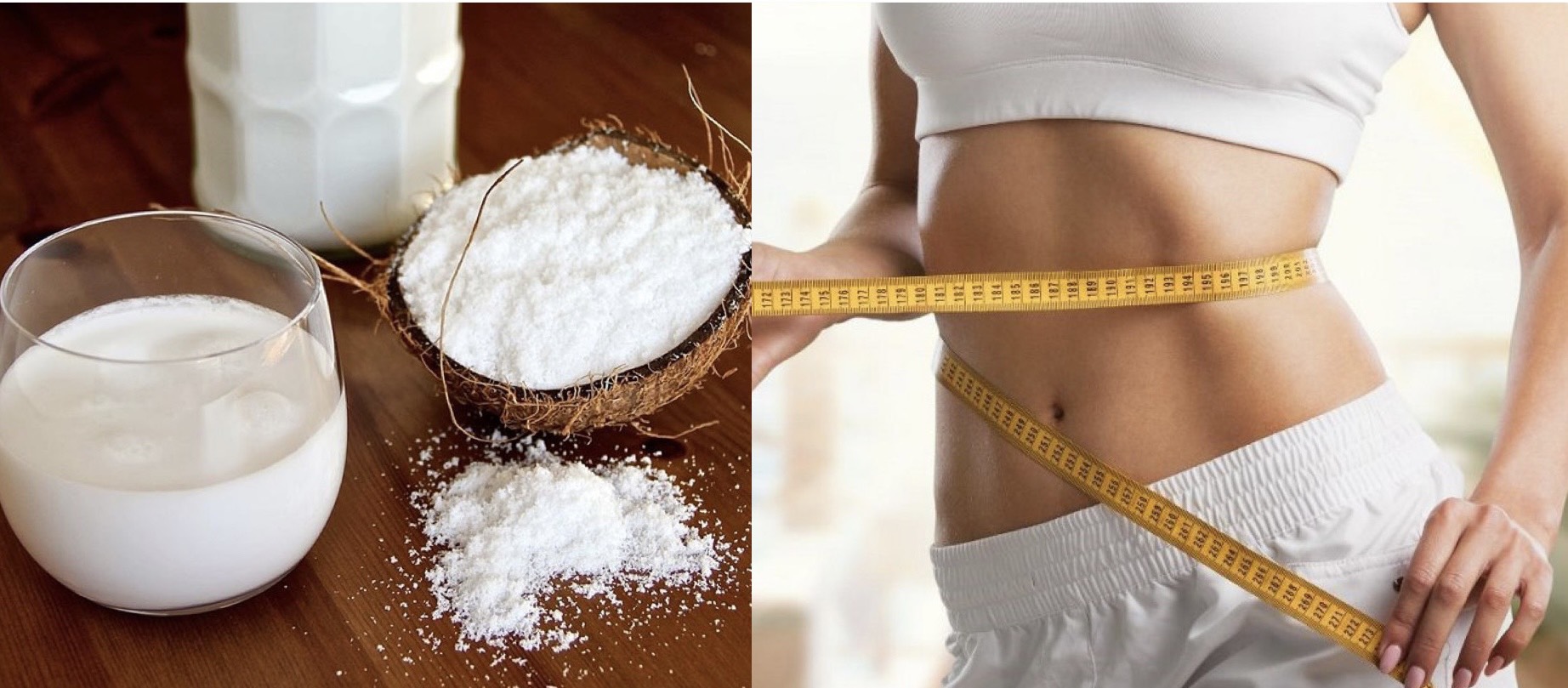 Bột dừa giúp giảm cân hiệu quả. Đồ họa: Hương Giang