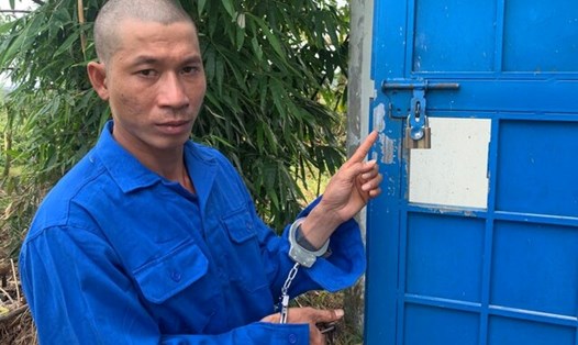 Đối tượng Nguyễn Khắc Đan bị bắt giam vì tội trộm cắp tài sản. Ảnh: Minh Quỳnh