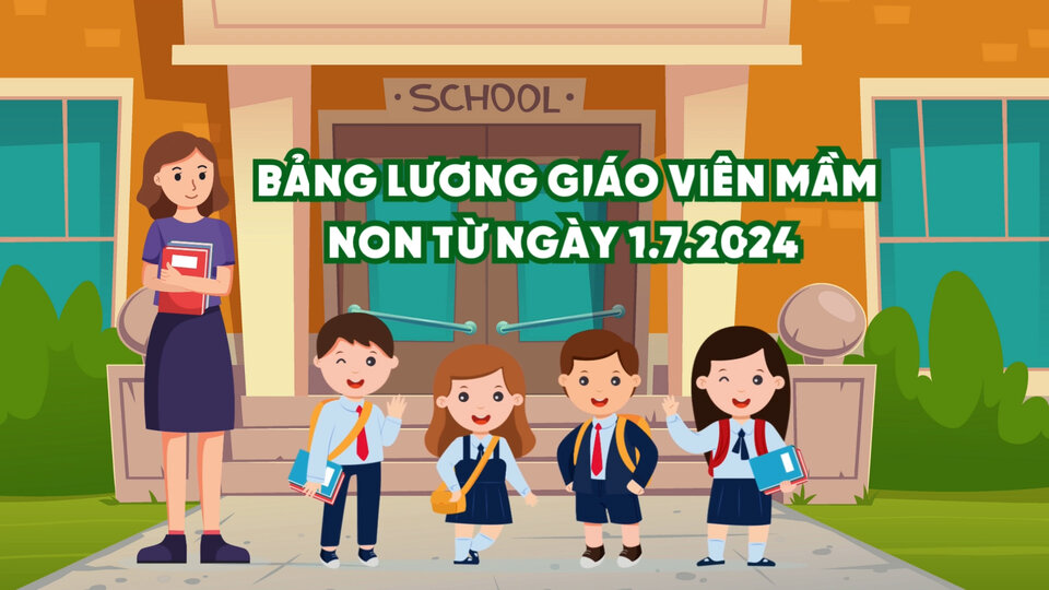 Bảng lương mới của giáo viên mầm non từ ngày 1.7.2024