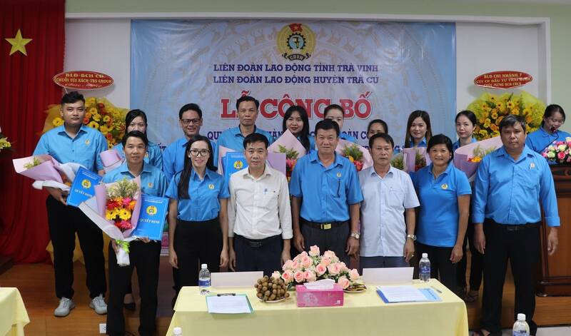Các cấp công đoàn huyện Trà Cú phát triển đoàn viên công đoàn đạt 419% chỉ tiêu Nghị quyết đại hội nhiệm kỳ 2018 - 2023 đề ra. Ảnh: LĐLĐ huyện Trà Cú cung cấp. 