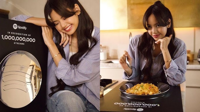 Lisa ốp trứng ăn mừng kỷ lục mới của ca khúc "Money". Ảnh: Chụp màn hình