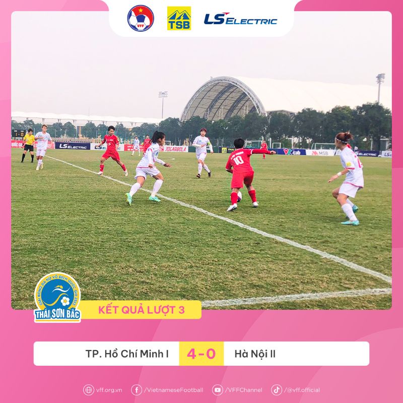 TPHCM I thắng 4-0 trước Hà Nội II. Ảnh: VFF