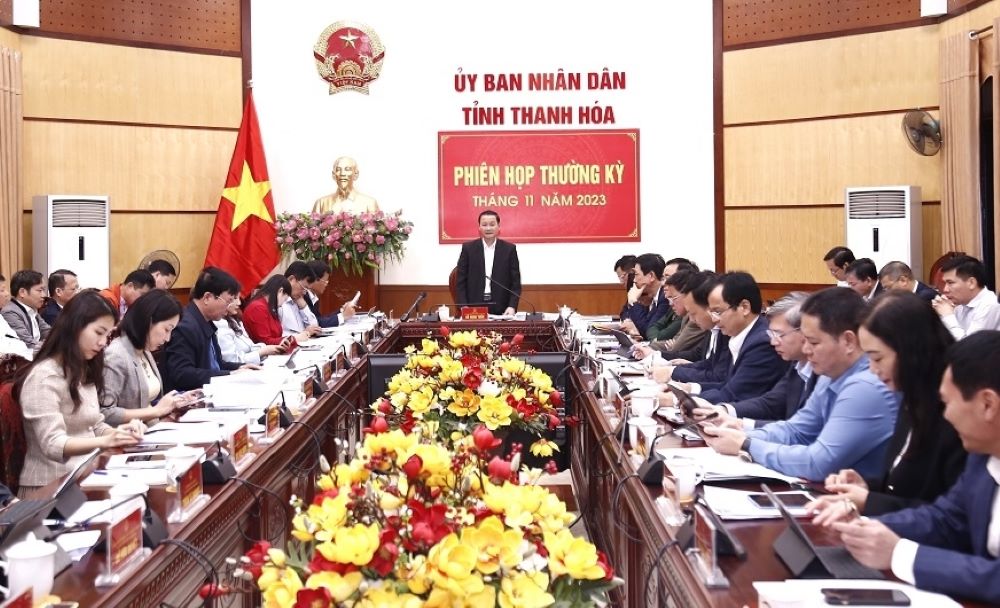 UBND tỉnh Thanh Hóa tổ chức phiên họp thường kỳ tháng 11. Ảnh: P.S