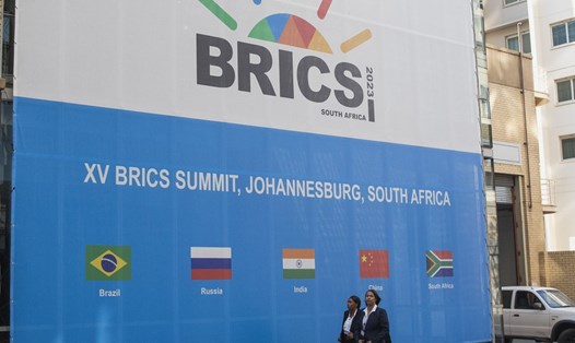 Hội nghị thượng đỉnh BRICS lần thứ 15 được tổ chức ở Nam Phi, tháng 8.2023. Ảnh: Xinhua