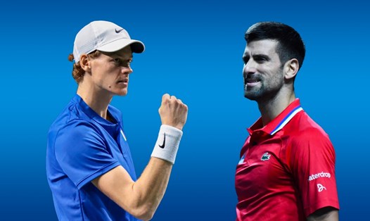 Novak Djokovic và Jannik Sinner gặp nhau lần thứ tư trong năm 2023. Ảnh: Eurosport