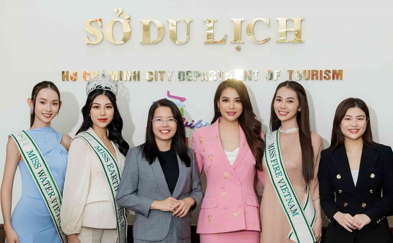 Miss Earth 2023 vinh dự được đồng hành cùng Tuần lễ Du lịch TP. HCM. Ảnh: NVCC.