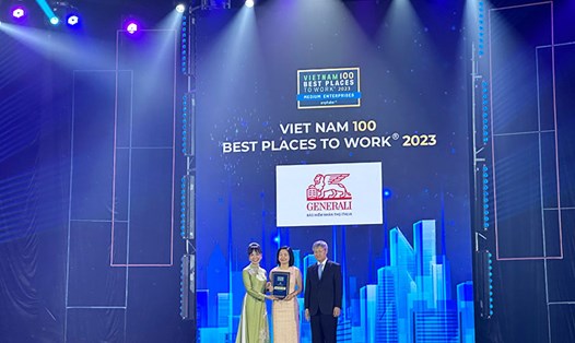 Generali Việt Nam được vinh danh với 4 giải thưởng trong Top “Nơi làm việc tốt nhất Việt Nam 2023”. Ảnh: DN cung cấp