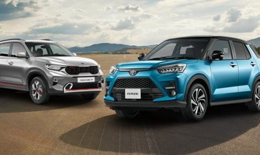 Kia Sonet và Toyota Raize cùng cạnh tranh trong phân khúc SUV hạng A. Ảnh: Lâm Anh