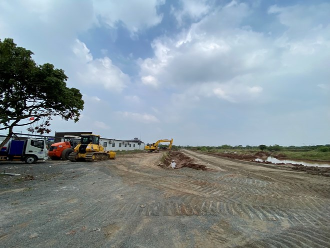 Một dự án giao thông đang được xây dựng ở Hà Nội. Ảnh: Vĩnh Hoàng