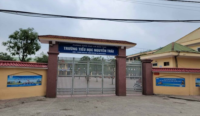 Trường Tiểu học Nguyễn Trãi thuộc địa bàn phường Quán Bàu, TP Vinh (Nghệ An). Ảnh: Quang Đại