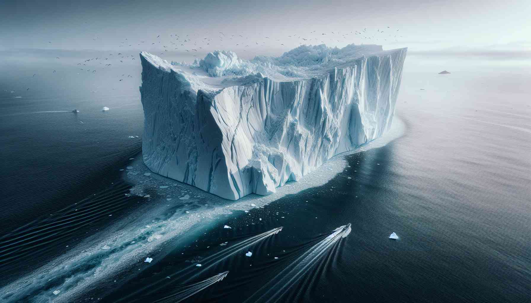 Tảng băng trôi A23a là tảng băng lớn nhất thế giới với diện tích 4.000 km2. Ảnh: TS2.space