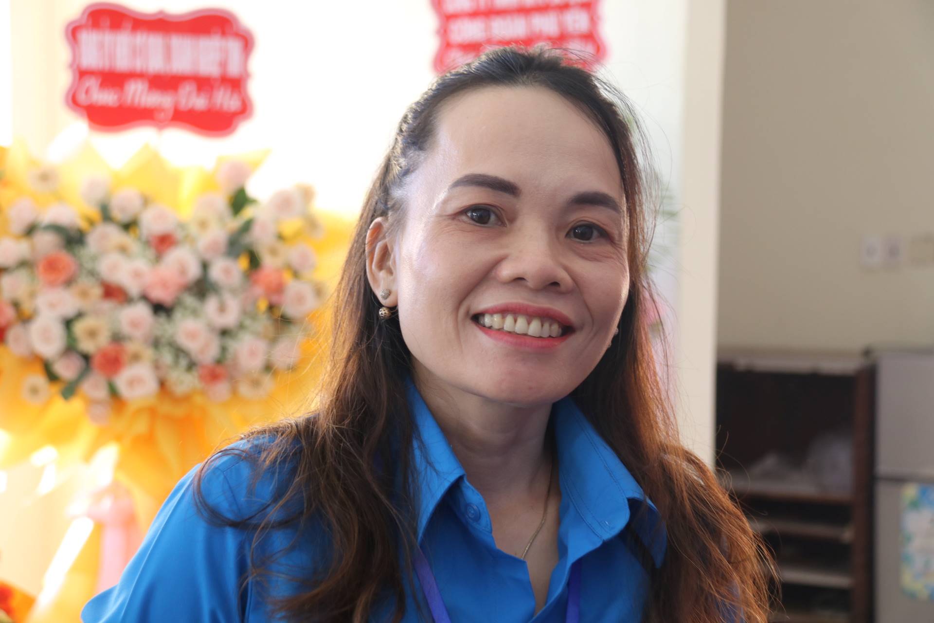 Đại biểu Nguyễn Thị Kim Tàu – đại diện cho tiếng nói công nhân lao động tỉnh Phú Yên. Ảnh: Phương Linh