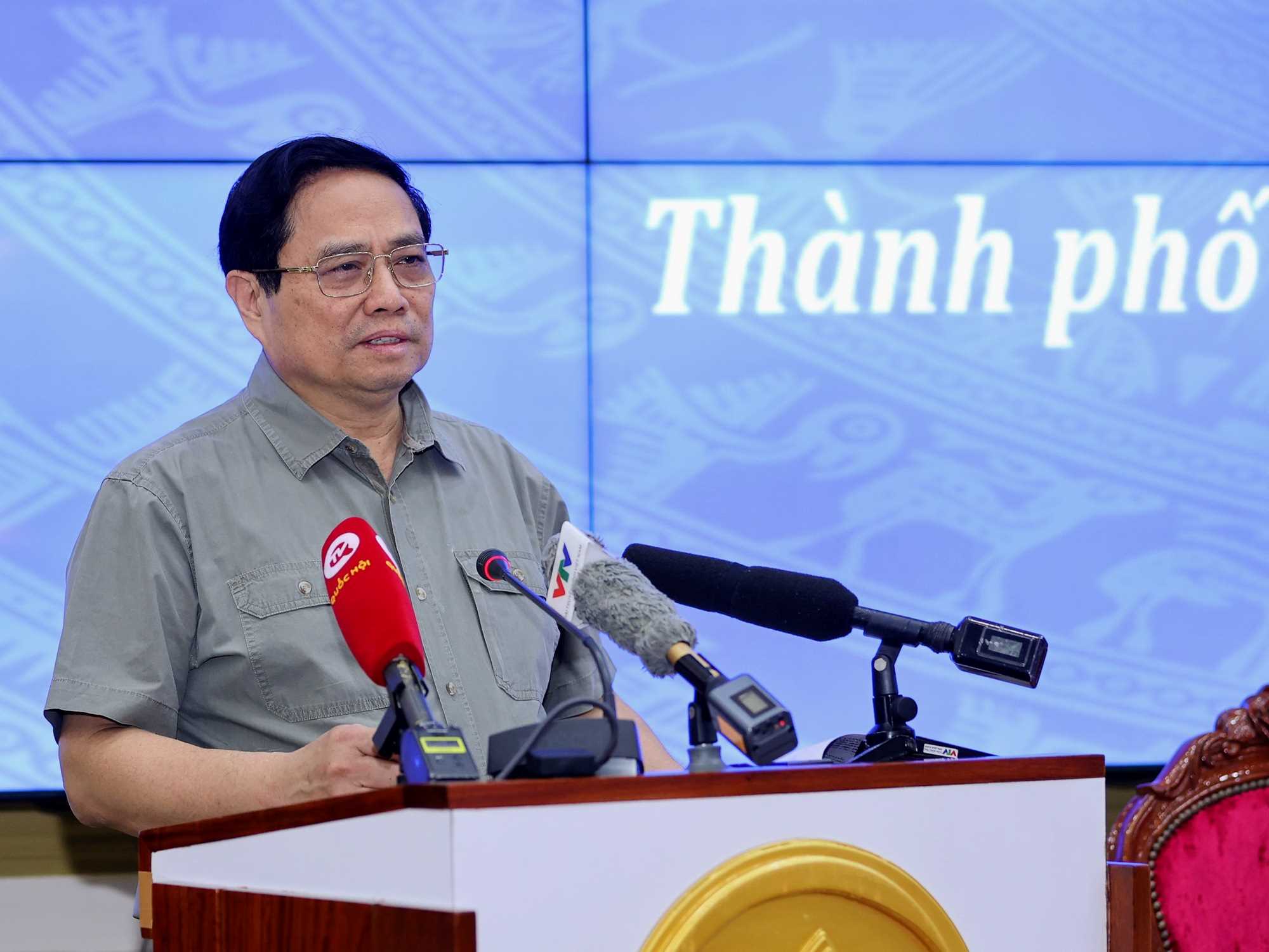 Thủ tướng Phạm Minh Chính phát biểu tại hội nghị.  Ảnh: VGP/Nhật Bắc