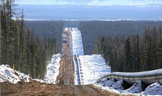 Đường ống dẫn khí Sức mạnh Siberia. Ảnh: Gazprom