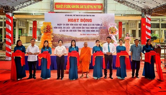 Sở Văn hóa, Thể thao và Du lịch Trà Vinh tổ chức các hoạt động kỷ niệm Ngày Di sản văn hóa Việt Nam. Ảnh: Song Minh