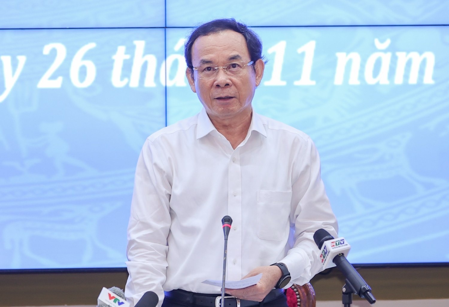 Bí thư Thành ủy TPHCM Nguyễn Văn Nên đề xuất tăng thêm 1 Phó Chủ tịch UBND TPHCM.  Ảnh: VGP/Nhật Bắc