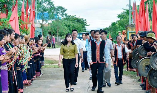 Ngày hội Đại đoàn kết toàn dân tộc tại thôn Kte Lớn A, xã Ia Yeng, huyện Phú Thiện, tỉnh Gia Lai. Ảnh: Phạm Đông