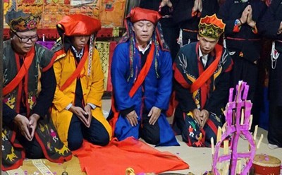 Lễ Cấp sắc Pụt của người Nùng ở Bắc Kạn. Ảnh: Anh Vũ