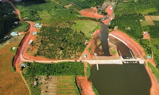 Khu vực Hồ chứa nước Đắk N'ting đã được UBND tỉnh Đắk Nông công bố kết thúc tình huống khẩn cấp về thiên tai. Ảnh: Phan Tuấn