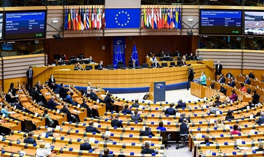 Một phiên họp của Nghị viện châu Âu ở Brussels, Bỉ. Ảnh: Xinhua