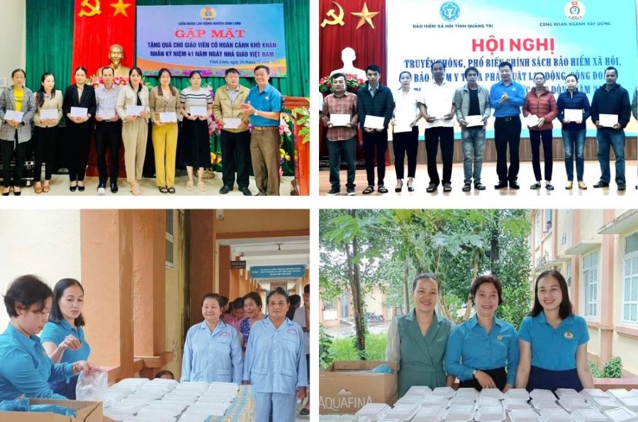 Các cấp Công đoàn tỉnh Quảng Trị thực hiện nhiều hoạt động chào mừng Đại hội Công đoàn Việt Nam. Ảnh: Trần Diễm.
