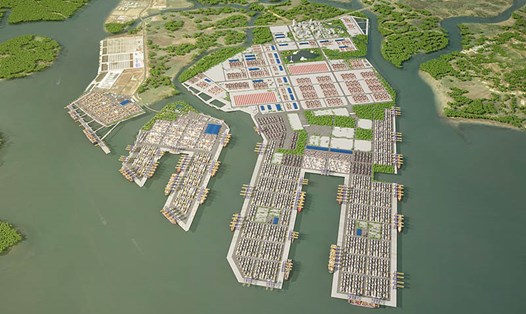 Phối cảnh Trung tâm Logistics Cái Mép Hạ kết hợp cảng biển. Ảnh: Portcoast